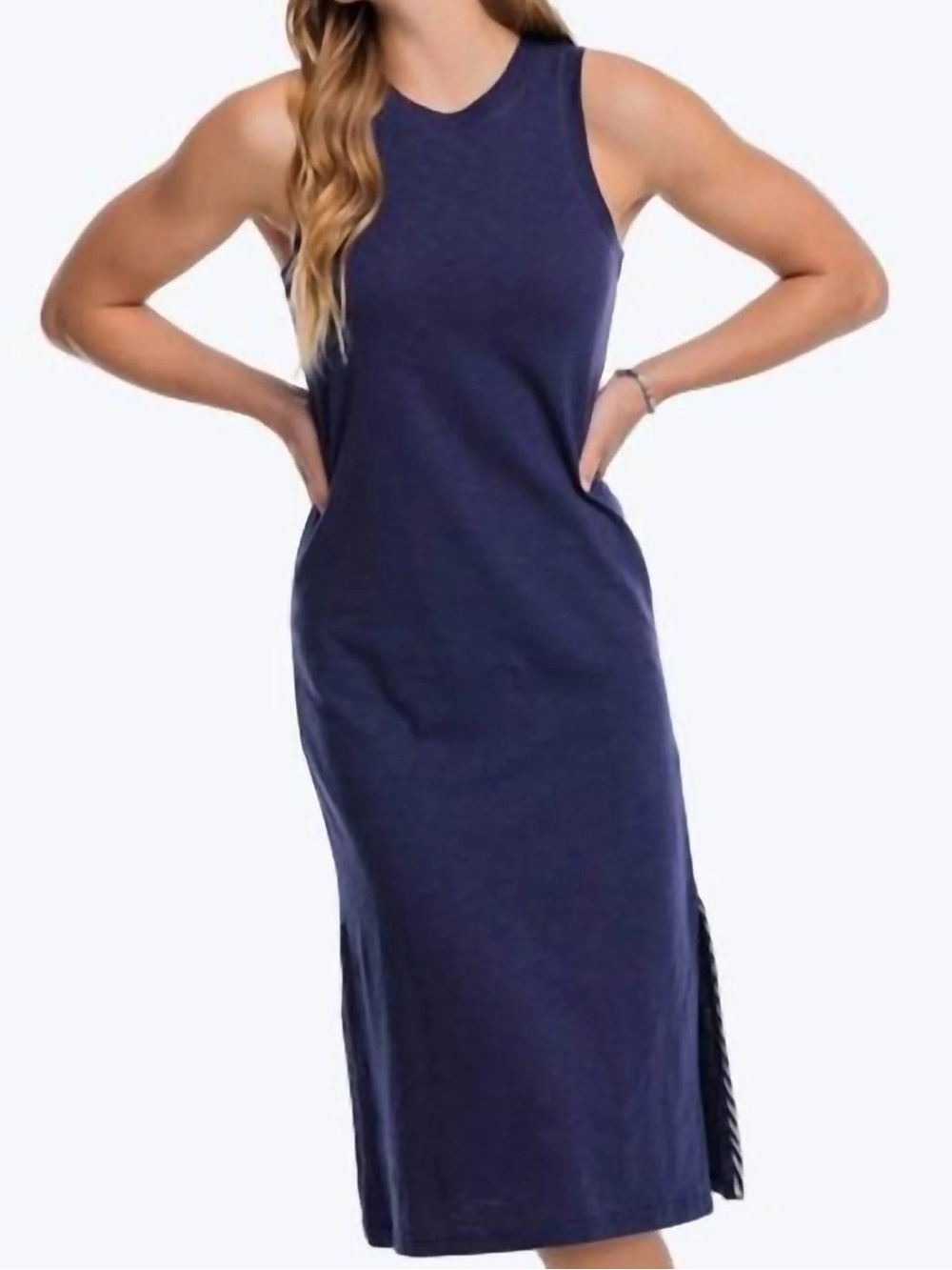 Southern Tide Women S Nautical Navy Cotton Delaney Sun Farer Midi Tank Dress